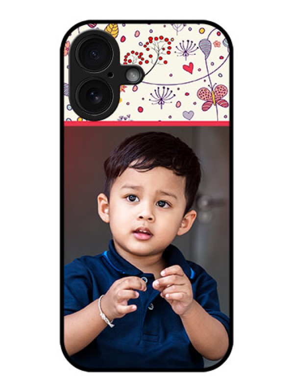 Custom iPhone 16 Custom Glass Phone Case - Premium Floral Design