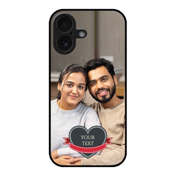 iPhone 16 Custom Glass Phone Case - Just Married Couple Design