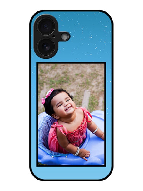 Custom iPhone 16 Custom Glass Phone Case - Wave Pattern Colorful Design