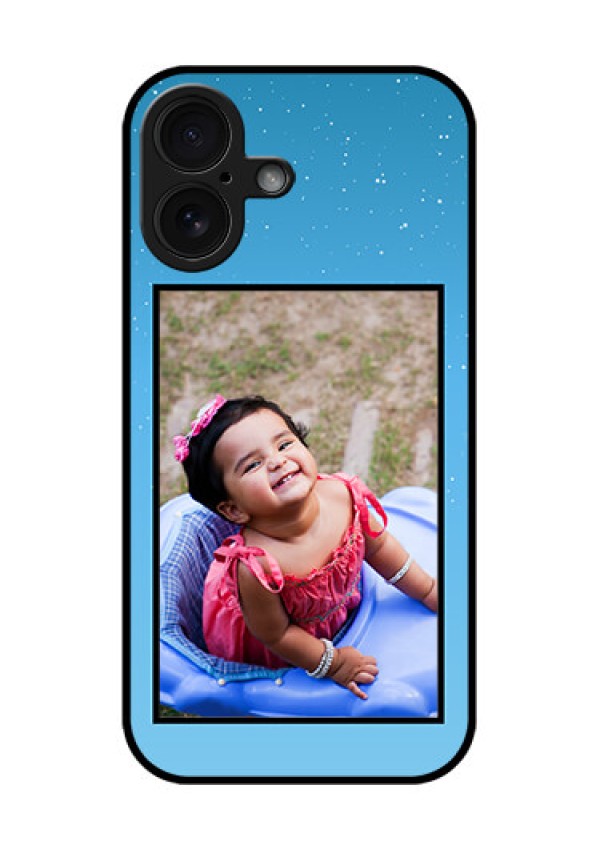 iPhone 16 Custom Glass Phone Case - Wave Pattern Colorful Design