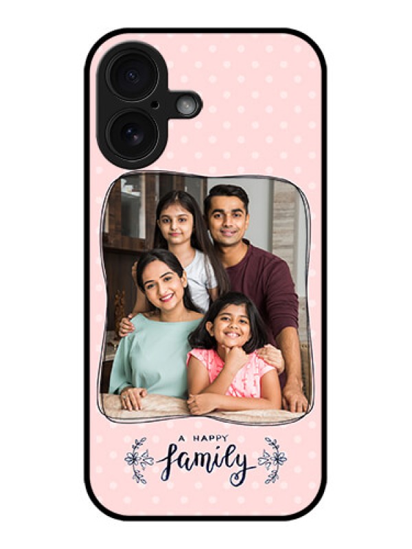 Custom iPhone 16 Custom Glass Phone Case - Family With Dots Design