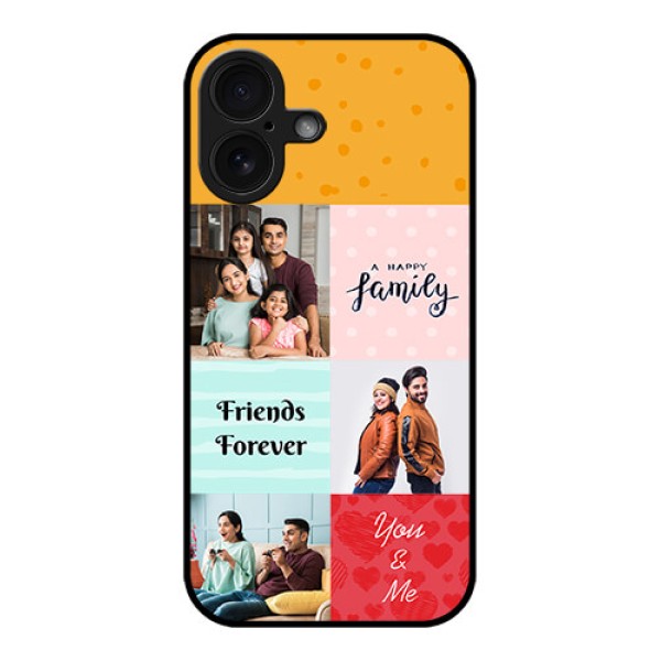 iPhone 16 Custom Glass Phone Case - Images With Quotes Design