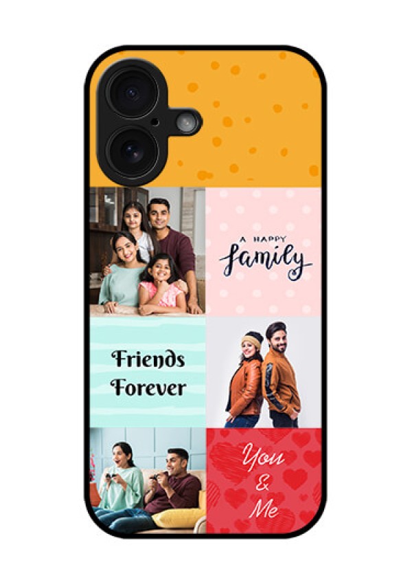 iPhone 16 Custom Glass Phone Case - Images With Quotes Design