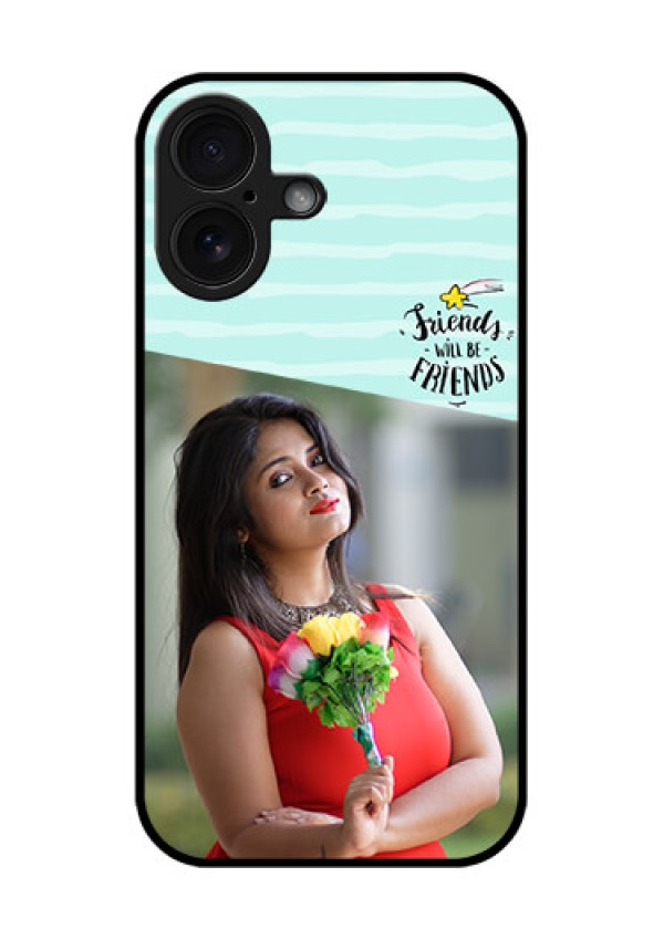 iPhone 16 Custom Glass Phone Case - Friends Picture Icon Design
