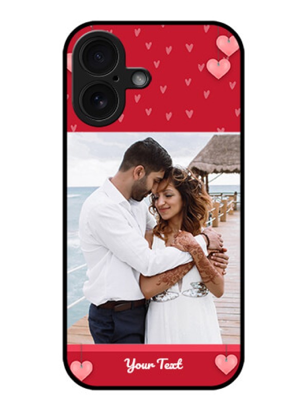 Custom iPhone 16 Custom Glass Phone Case - Valentines Day Design