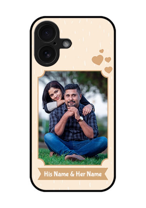 iPhone 16 Custom Glass Phone Case - With Confetti Love Design