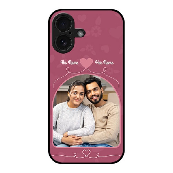 iPhone 16 Custom Glass Phone Case - Love Floral Design