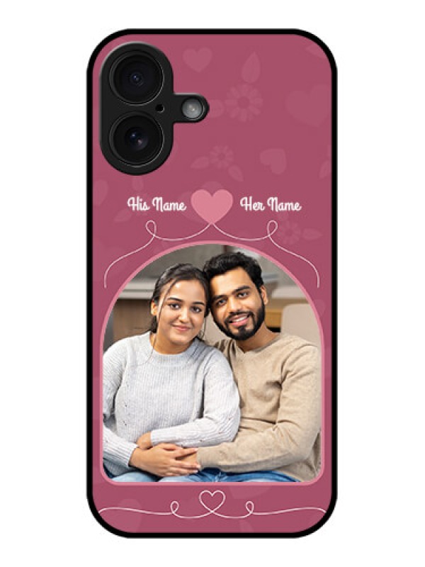 Custom iPhone 16 Custom Glass Phone Case - Love Floral Design