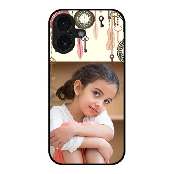 iPhone 16 Custom Glass Phone Case - Boho Style Design