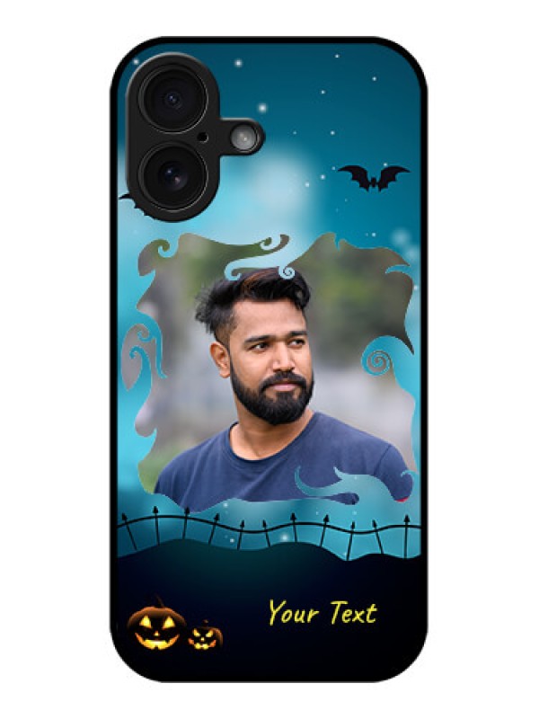 Custom iPhone 16 Custom Glass Phone Case - Halloween Frame Design