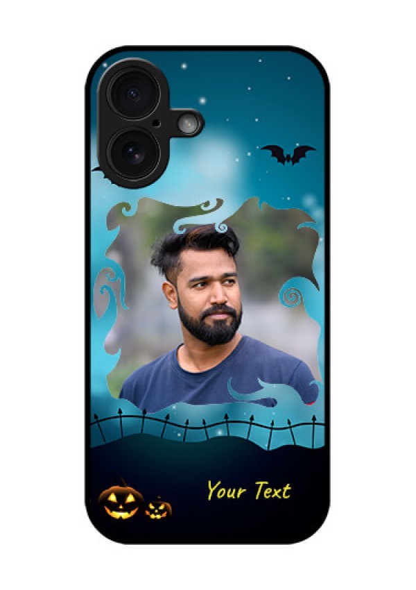 iPhone 16 Custom Glass Phone Case - Halloween Frame Design