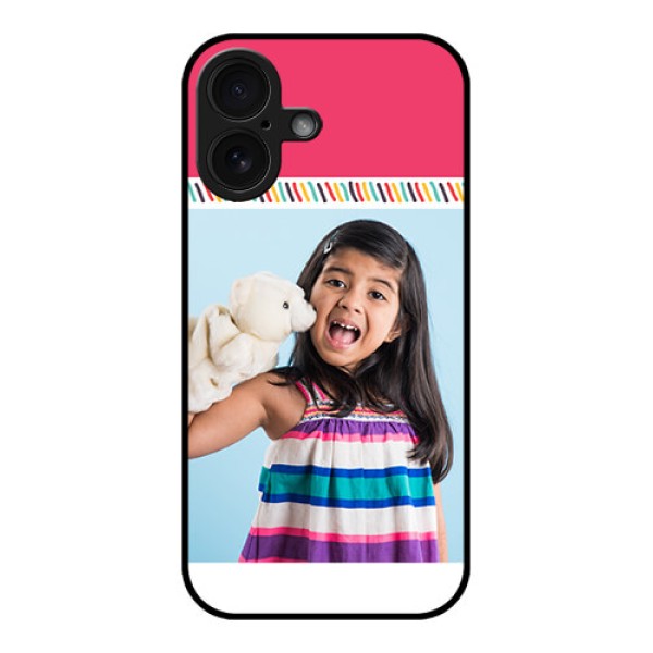 iPhone 16 Custom Glass Phone Case - Line Art Design