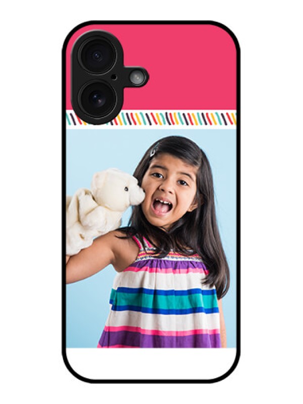 Custom iPhone 16 Custom Glass Phone Case - Line Art Design