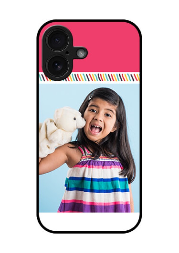 iPhone 16 Custom Glass Phone Case - Line Art Design
