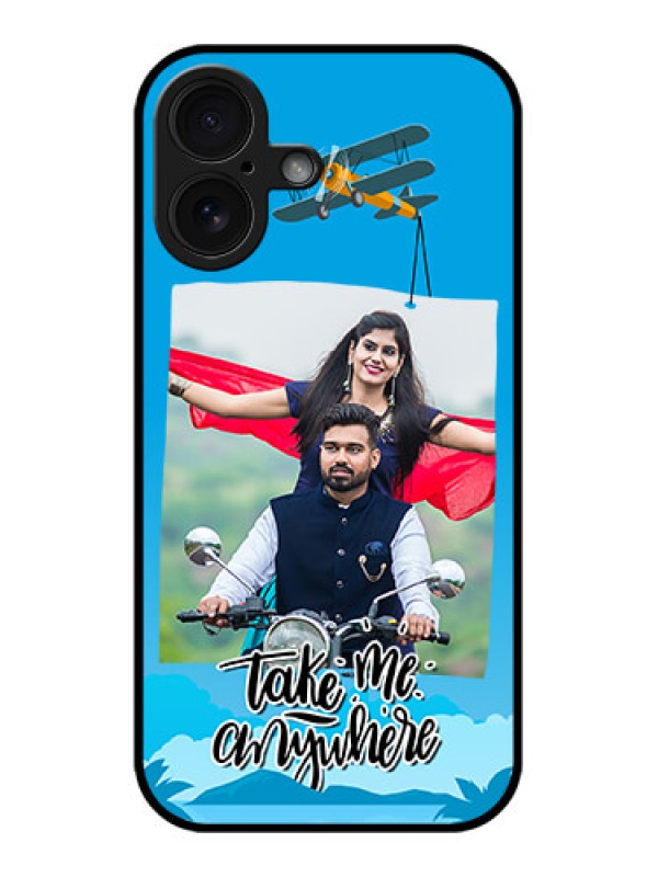 Custom iPhone 16 Custom Glass Phone Case - Traveller Design
