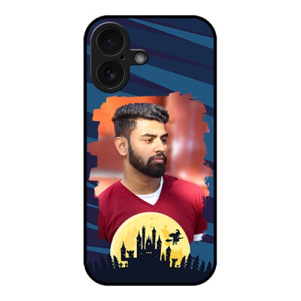 iPhone 16 Custom Glass Phone Case - Halloween Witch Design