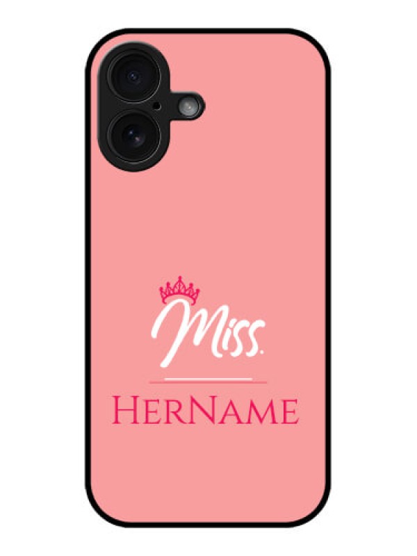Custom iPhone 16 Custom Glass Phone Case - Mrs With Name Design