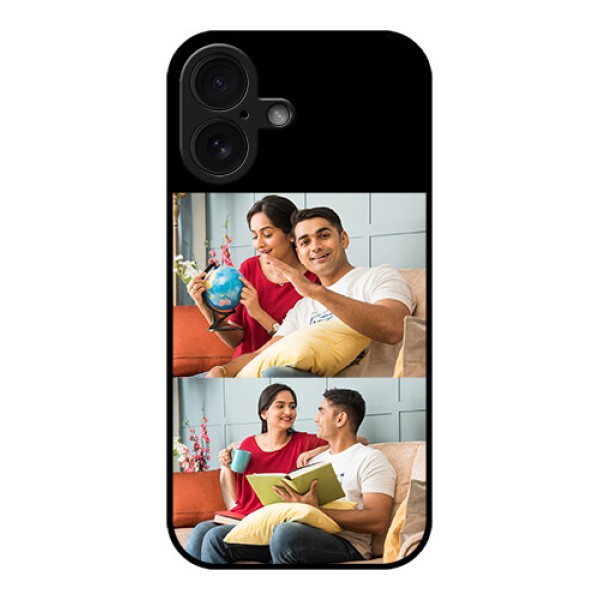 iPhone 16 Custom Glass Phone Case - 2 Images Design