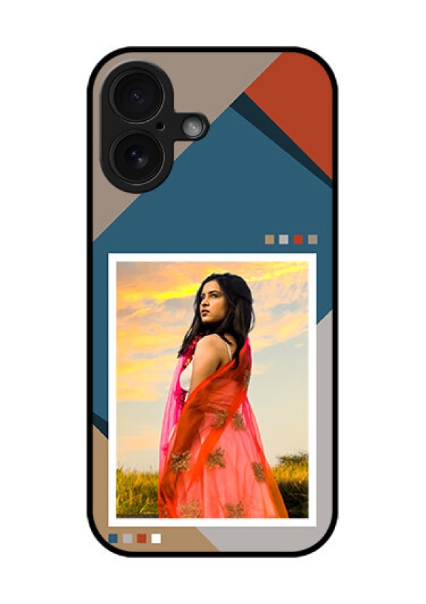 iPhone 16 Custom Glass Phone Case - Retro Color Pallet Design