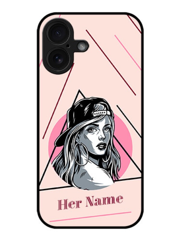 Custom iPhone 16 Custom Glass Phone Case - Rockstar Girl Design
