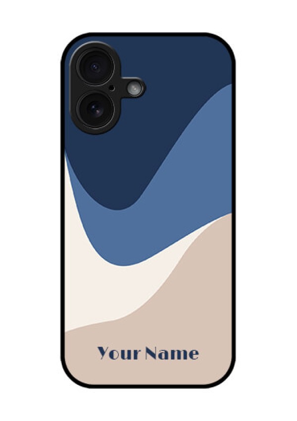 iPhone 16 Custom Glass Phone Case - Abstract Drip Art Design