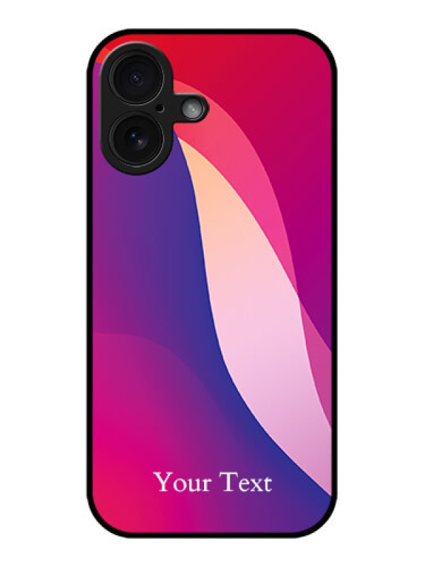 Custom iPhone 16 Custom Glass Phone Case - Digital Abstract Overlap Design