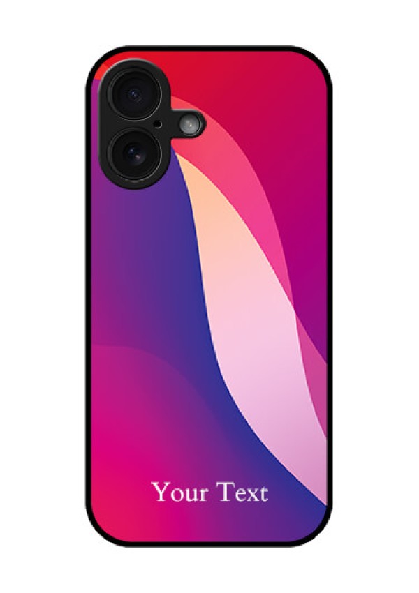 iPhone 16 Custom Glass Phone Case - Digital Abstract Overlap Design