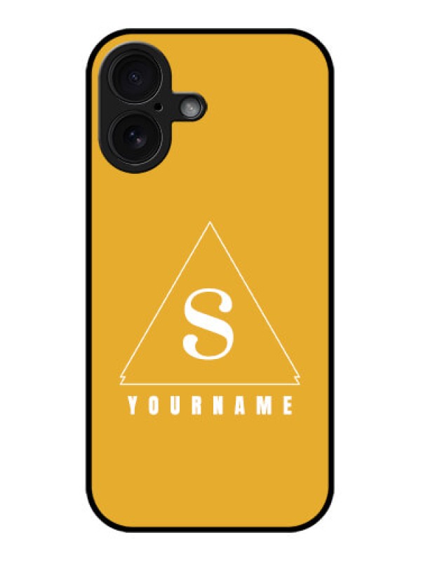 Custom iPhone 16 Custom Glass Phone Case - Simple Triangle Design