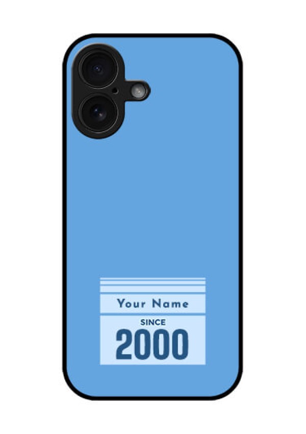 iPhone 16 Custom Glass Phone Case - Custom Year Of Birth Design