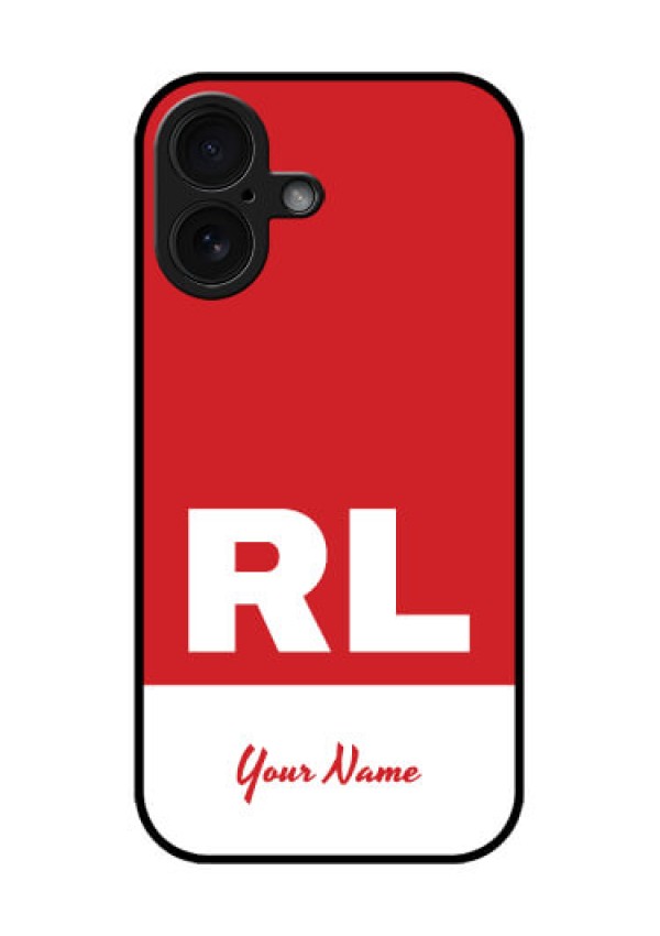iPhone 16 Custom Glass Phone Case - Dual Tone Custom Text Design