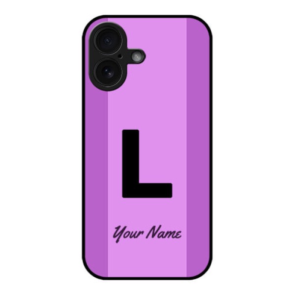 iPhone 16 Custom Glass Phone Case - Tricolor Custom Text Design iPhone 16 Custom Glass Phone Case - Tricolor Custom Text Design