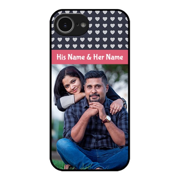 iPhone 16e Custom Glass Phone Case - Love Symbols Design