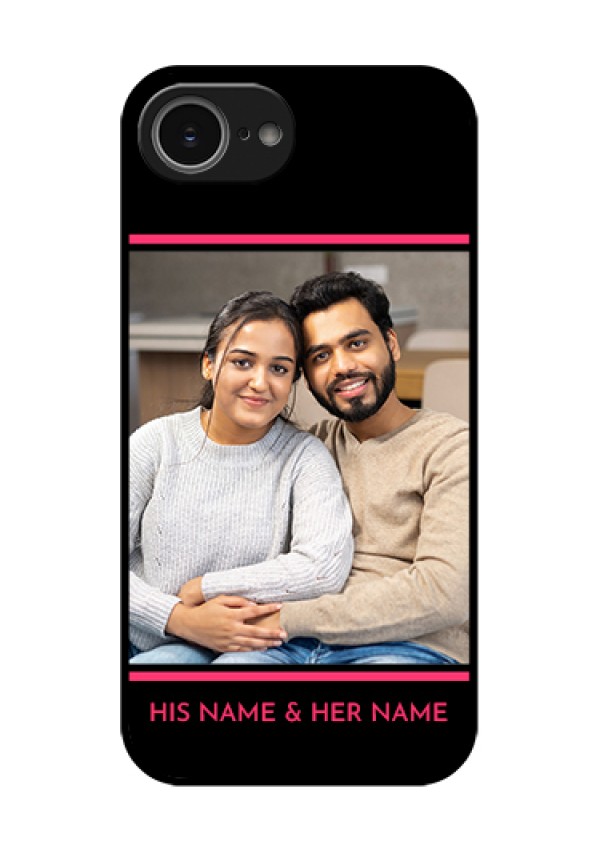iPhone 16e Custom Glass Phone Case - With Add Text Design
