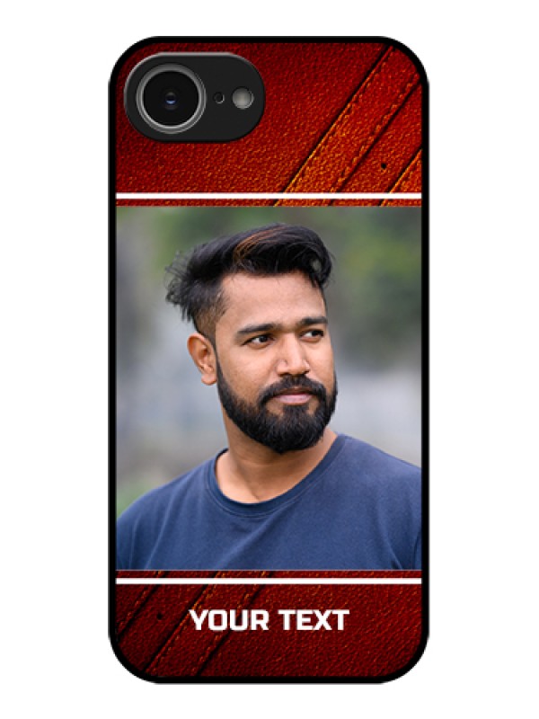 Custom iPhone 16e Custom Glass Phone Case - Leather Phone Case Design