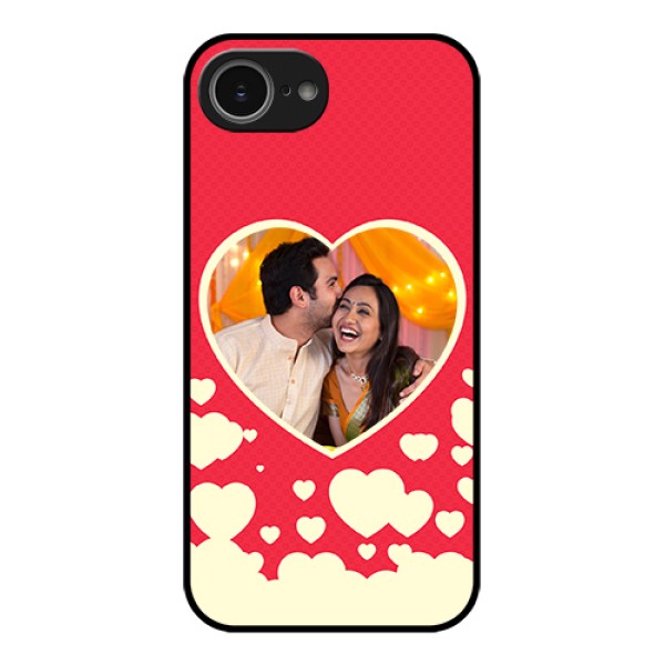 iPhone 16e Custom Glass Phone Case - Love Symbols Phone Cover Design