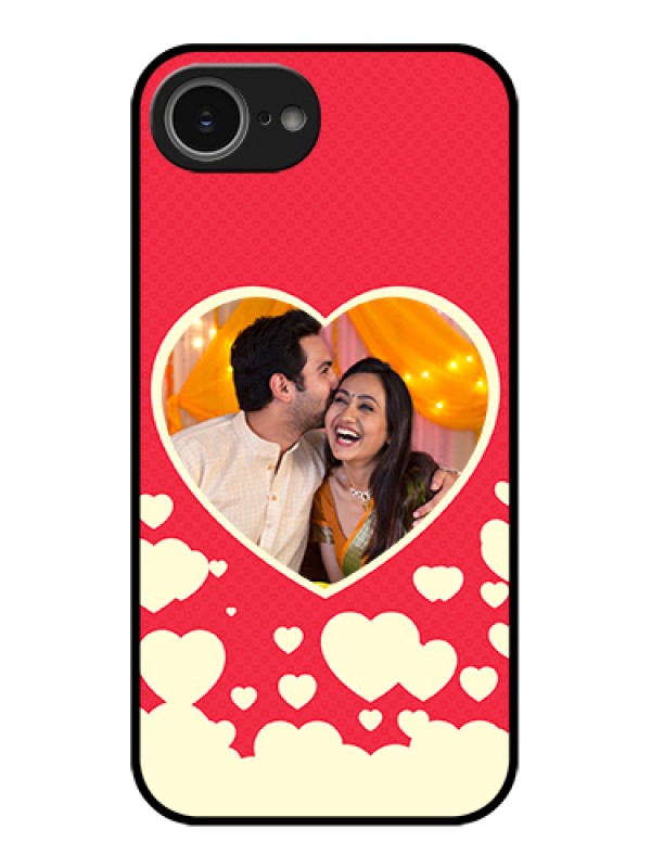 Custom iPhone 16e Custom Glass Phone Case - Love Symbols Phone Cover Design