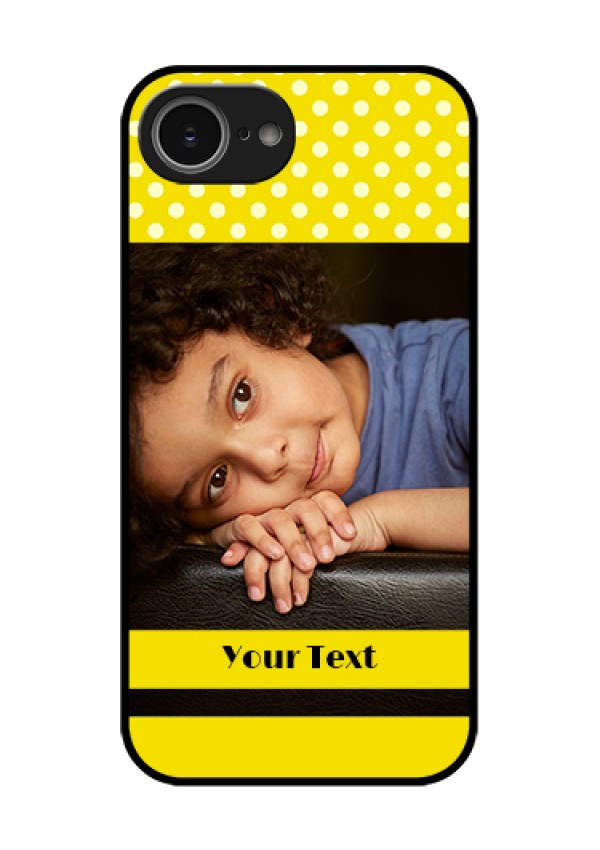 iPhone 16e Custom Glass Phone Case - Bright Yellow Case Design