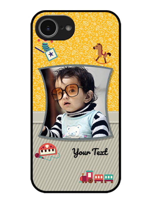Custom iPhone 16e Custom Glass Phone Case - Baby Picture Upload Design