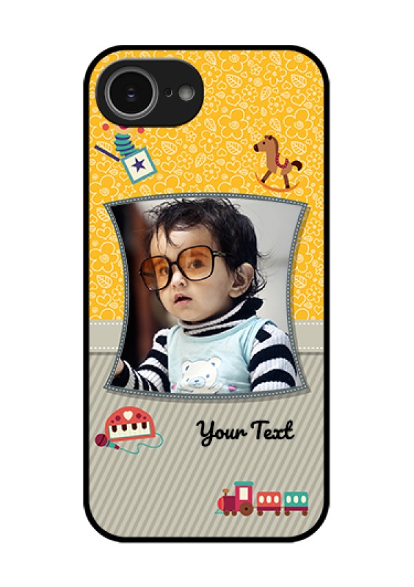 iPhone 16e Custom Glass Phone Case - Baby Picture Upload Design