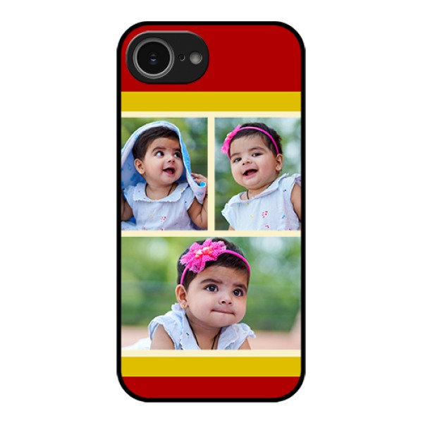 iPhone 16e Custom Glass Phone Case - Multiple Pic Upload Design