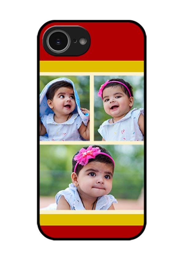 iPhone 16e Custom Glass Phone Case - Multiple Pic Upload Design