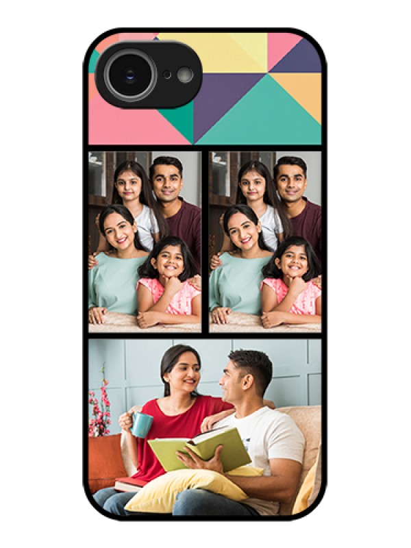 Custom iPhone 16e Custom Glass Phone Case - Bulk Pic Upload Design