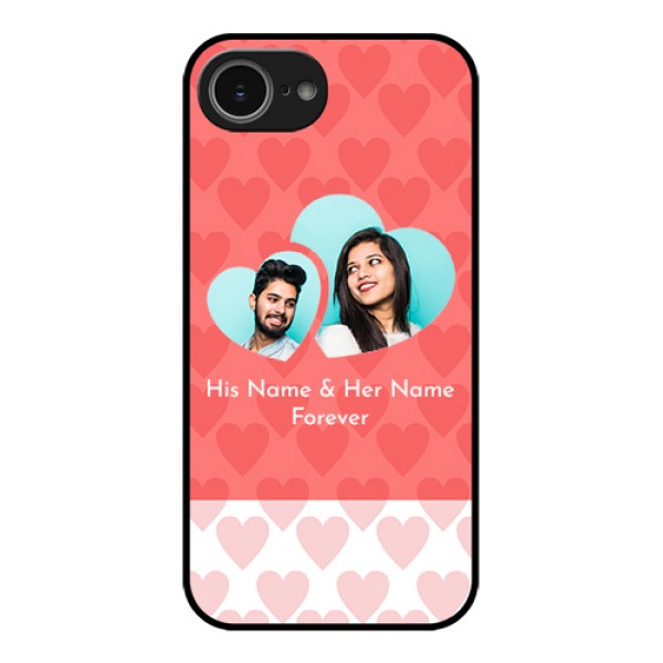 iPhone 16e Custom Glass Phone Case - Couple Pic Upload Design iPhone 16e Custom Glass Phone Case - Couple Pic Upload Design