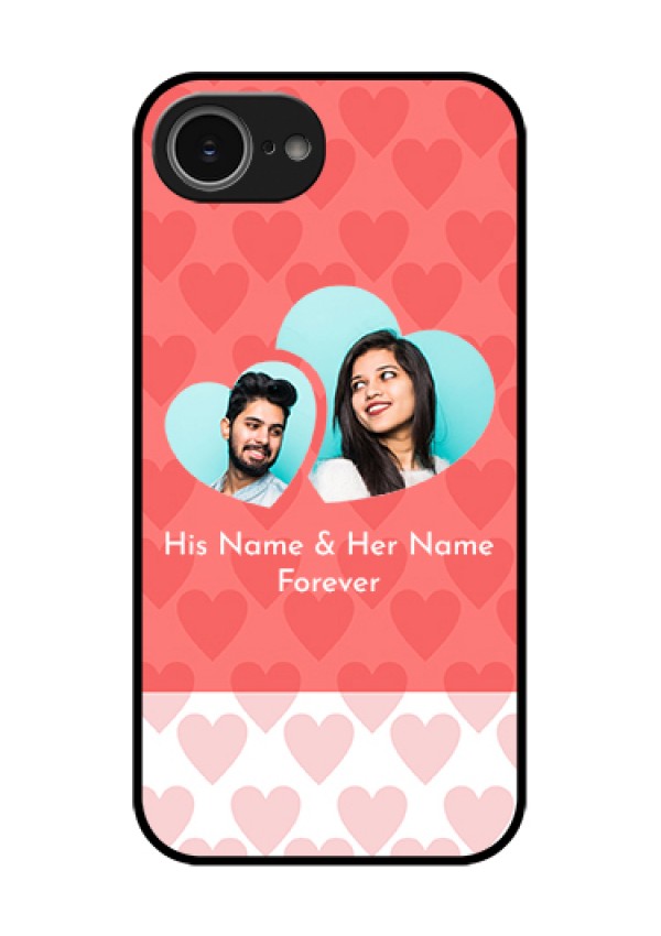 iPhone 16e Custom Glass Phone Case - Couple Pic Upload Design