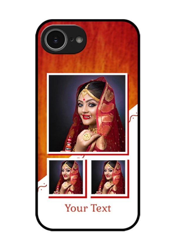 iPhone 16e Custom Glass Phone Case - Wedding Memories Design