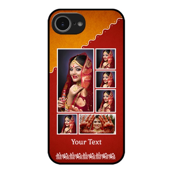 iPhone 16e Custom Glass Phone Case - Wedding Pic Upload Design iPhone 16e Custom Glass Phone Case - Wedding Pic Upload Design