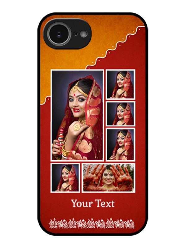 Custom iPhone 16e Custom Glass Phone Case - Wedding Pic Upload Design