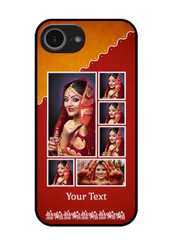 iPhone 16e Custom Glass Phone Case - Wedding Pic Upload Design
