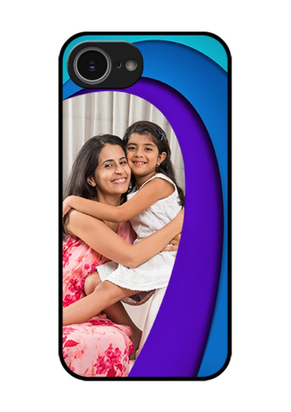 iPhone 16e Custom Glass Phone Case - Simple Pattern Design