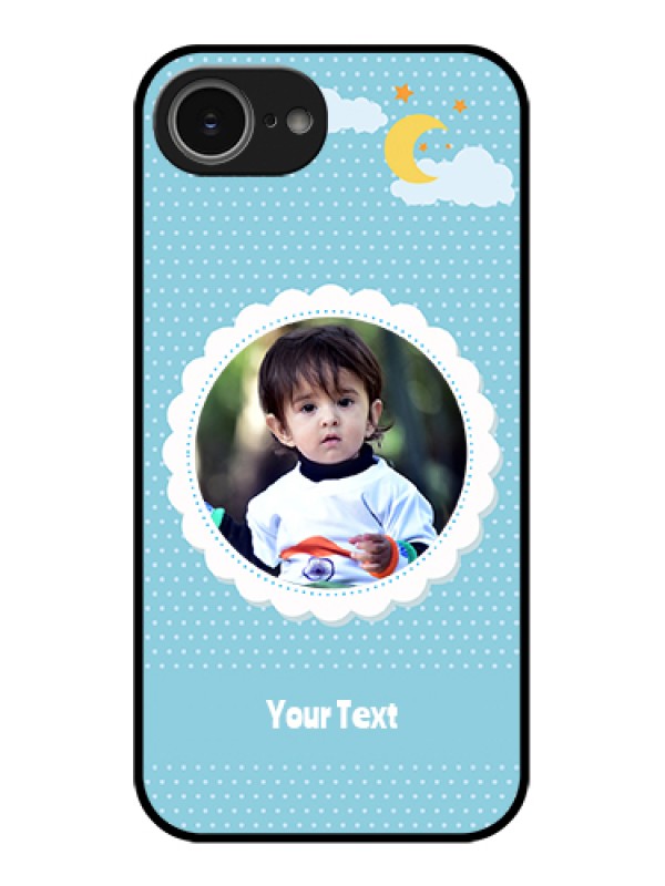 Custom iPhone 16e Custom Glass Phone Case - Violet Pattern Design